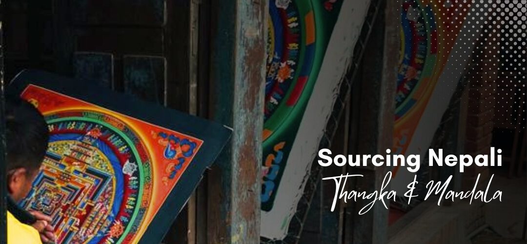 Artist painting a mandala