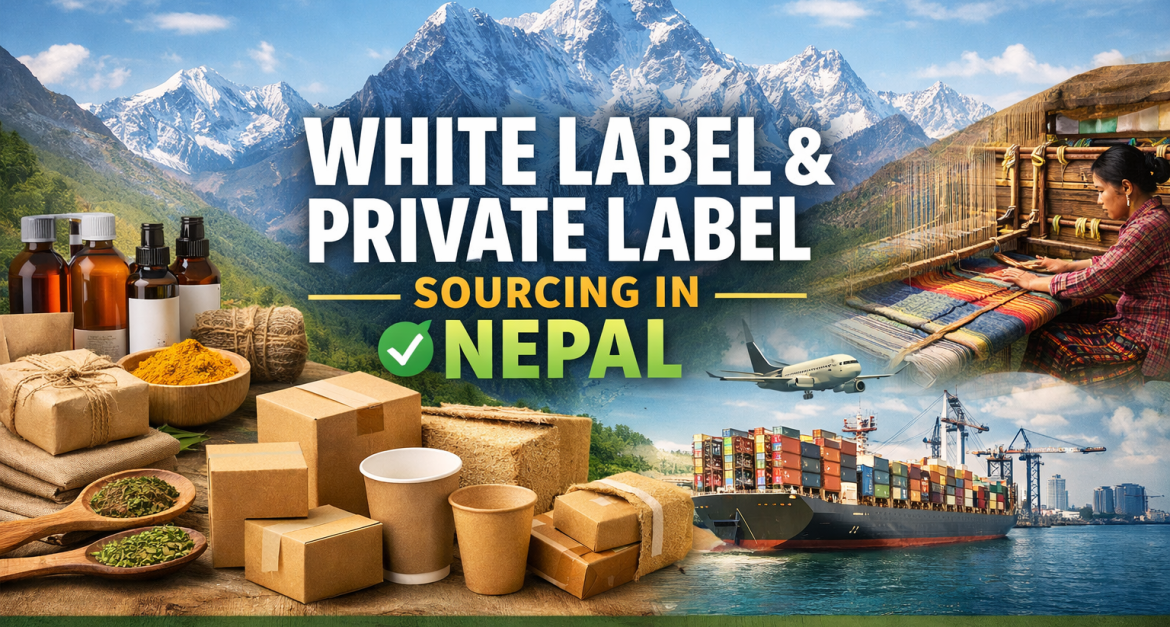 White Label and Private Label Sourcing in Nepal with eco-friendly packaging, ethical manufacturing, customizable products, and export-ready solutions.