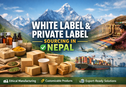 White Label and Private Label Sourcing in Nepal with eco-friendly packaging, ethical manufacturing, customizable products, and export-ready solutions.