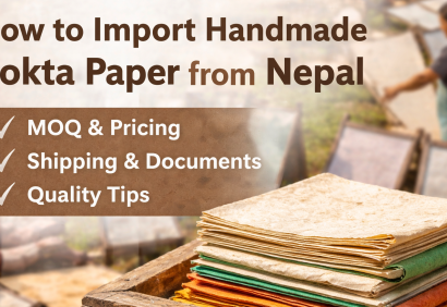 Handmade Lokta paper production process for sourcing from Nepal