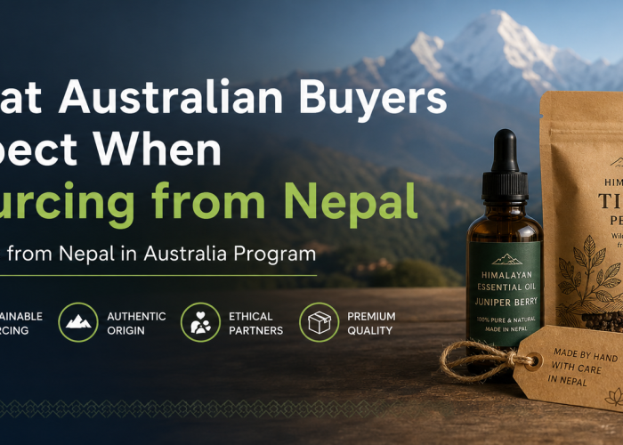 Packaging and branding examples for sourcing from Nepal products for Australian market