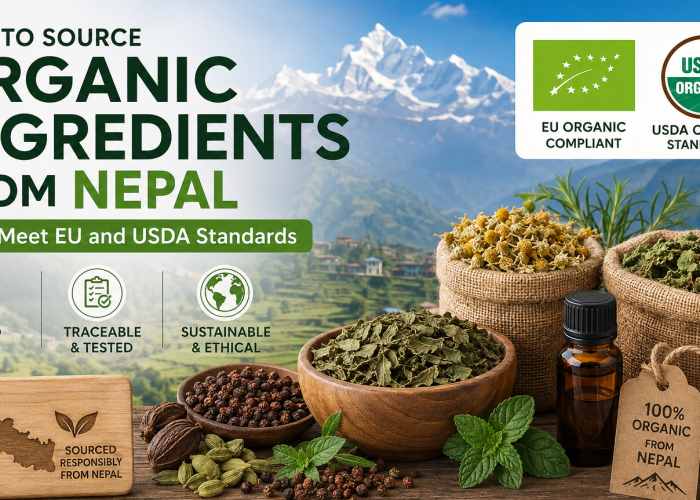 Organic herbs and spices sourced from Nepal meeting EU and USDA organic standards Organic herbs and spices sourced from Nepal meeting EU and USDA organic standards