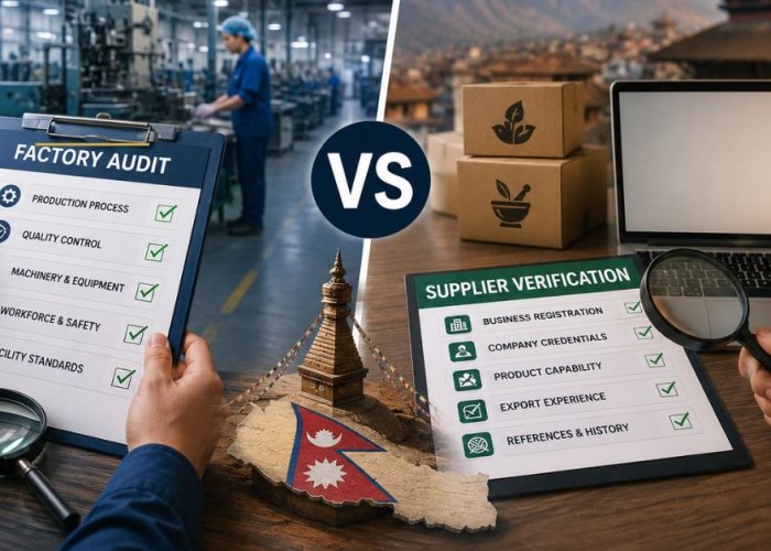 Factory audit and supplier verification process for sourcing from Nepal manufacturers